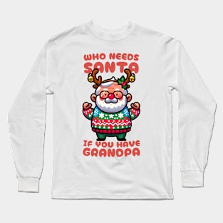 Santa Christmas Grandpa Long Sleeve T-Shirt